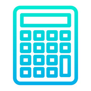 hesap makinesi düz simgesi, vektör illüstrasyonu