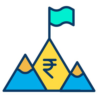 Rupees Achievement, vector illustration of Indian currency money, Indian rupee  clipart