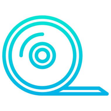 Ölçüm bandı, beyaz arkaplan üzerindeki basit vektör simgesi