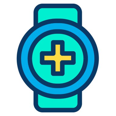 Basit Smartwatch simgesi, vektör illüstrasyonu