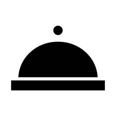 Cloche, yemek ve restoran ikonu. vektör illüstrasyonu