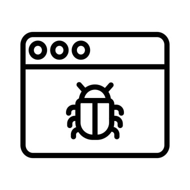 Virüs Web simgesi vektör illüstrasyonu