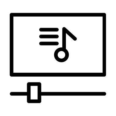 Müzik. Web simgesi basit illüstrasyon