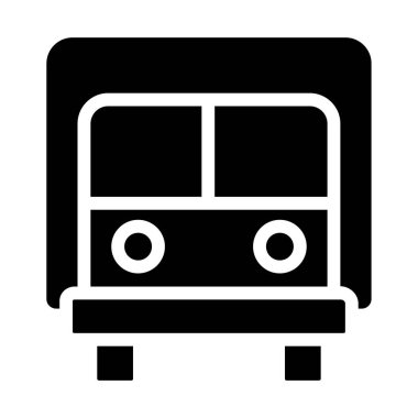 Basit kamyon simgesi, vektör illüstrasyonu