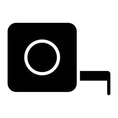 Teyp web simgesi basit vektör illüstrasyonu ölçülüyor