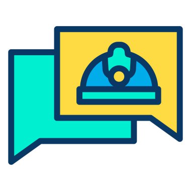 Sohbet kavramı basit sanat vektörü illüstrasyonu 