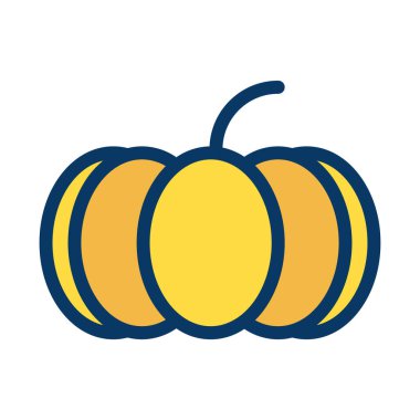 Beyaz üzerinde izole edilmiş kabak minimalist vektör simgesi 