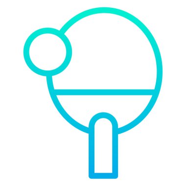 ping pong minimalist vektör simgesi beyaz üzerinde izole