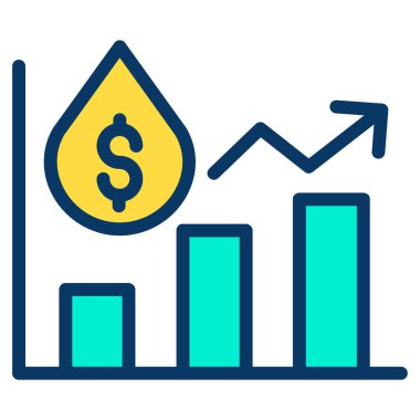 Finansal büyüme Basit resimleme