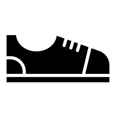 Sneaker, minimalist vektör simgesi beyaz üzerine izole