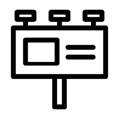 Billboard, beyaz arkaplanda basit vektör simgesi