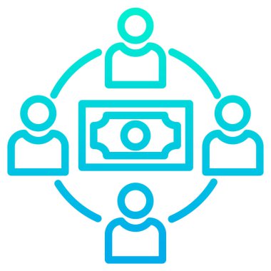 Takım. Web simgesi basit illüstrasyon