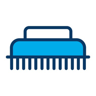 Beyaz arkaplanda basit fırça vektör resimleme