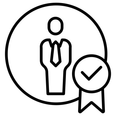 İş adamı. Web simgesi basit illüstrasyon