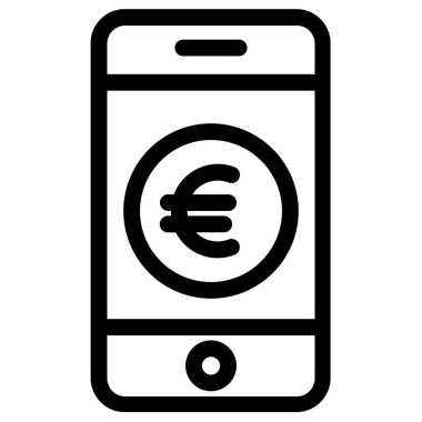 Avro para birimi kavramı basit sanat vektörü illüstrasyonu 