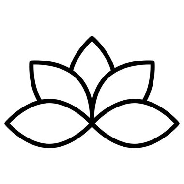 Lotus web simgesi basit vektör illüstrasyonu
