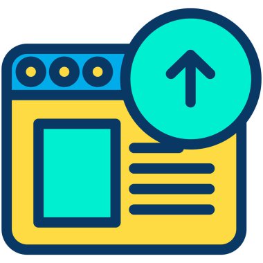 Web sayfası. Web simgesi basit illüstrasyon