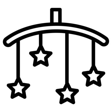 bebek hareketli yıldızlar düz vektör simgesi