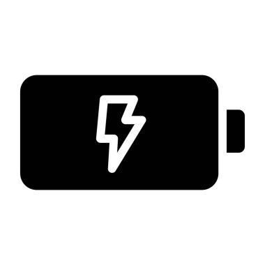 Batarya şarj simgesi, vektör illüstrasyonu