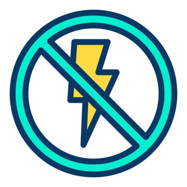 Off Flash vektörü, flaş web simgesi yok basit illüstrasyon