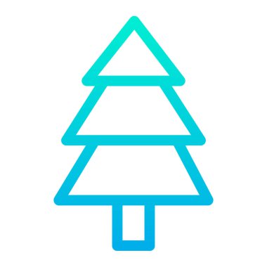 Basit ağaç simgesi, vektör illüstrasyonu