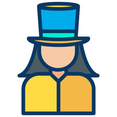 kadın karakter basit vektör simgesi