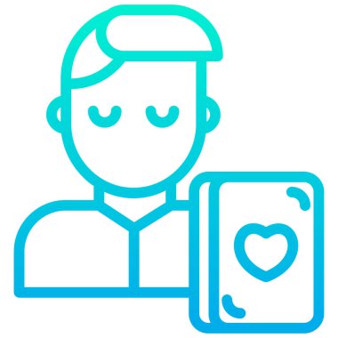 İnsan. Web simgesi basit illüstrasyon