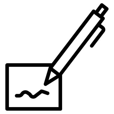 Kalem. Web simgesi basit illüstrasyon