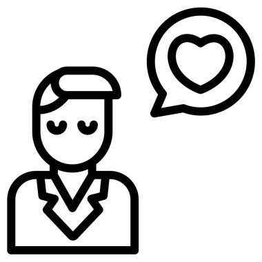 Aşk web simgesi basit vektör illüstrasyonuName