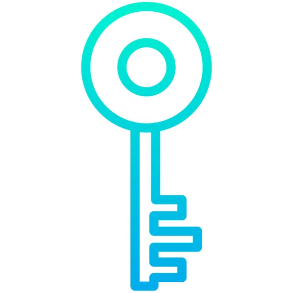 Simple Key Password Concept Icon Vector Illustration — Stock Vector