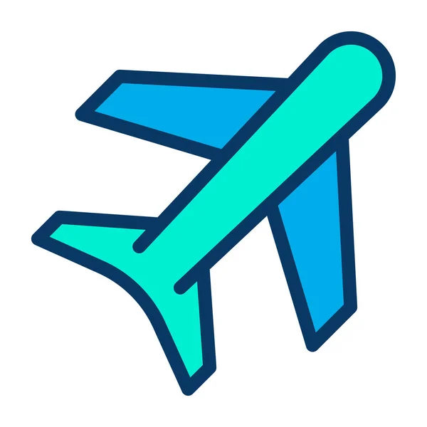 Vliegtuig Icoon Vector Illustratie Ontwerp — Stockvector