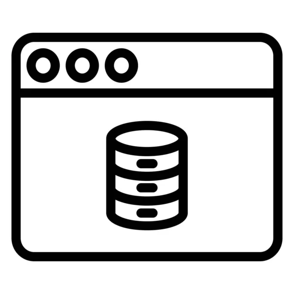 Datenbank Web Symbol Einfache Illustration — Stockvektor