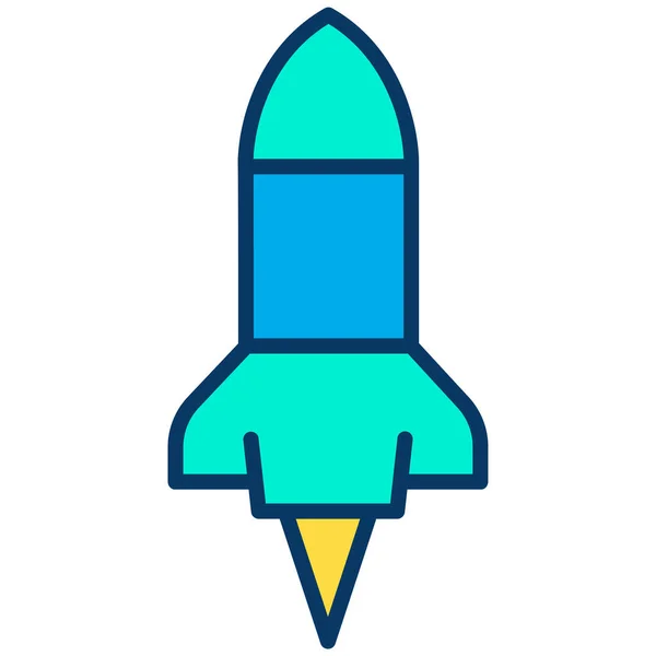 Rocket Launch Simple Illustration — Stock Vector