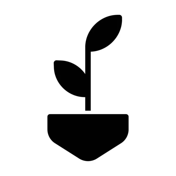 Planta Icono Web Ilustración Simple — Vector de stock