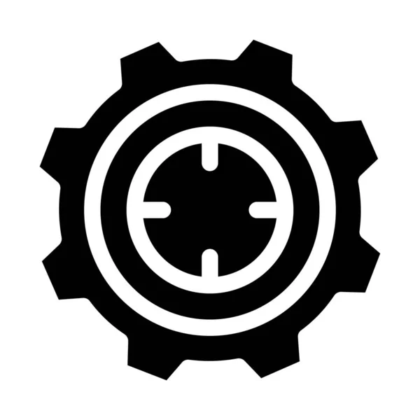 Gear Web Icon Simple Illustration — Stock Vector