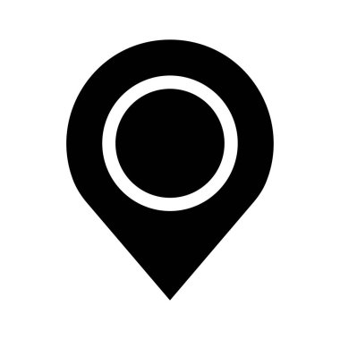Konum web simgesi basit vektör illüstrasyonu