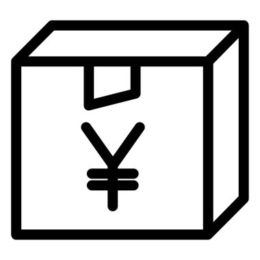 Kutu. Web simgesi basit illüstrasyon