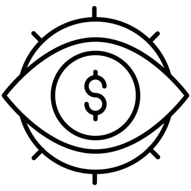 Dolar. Web simgesi basit illüstrasyon