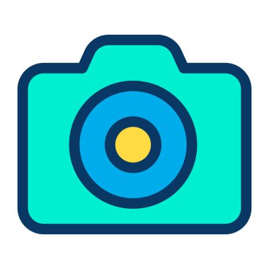 Kamera. Web simgesi basit illüstrasyon 