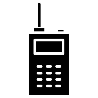 Telsiz ikonu. İnternet için radyo alıcısı vektör simgelerinin basit illüstrasyonu