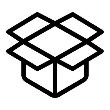 Ürün minimalist vektör simgesi beyaz üzerinde izole 