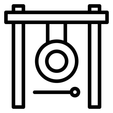 Gong. Web simgesi vektör illüstrasyonu