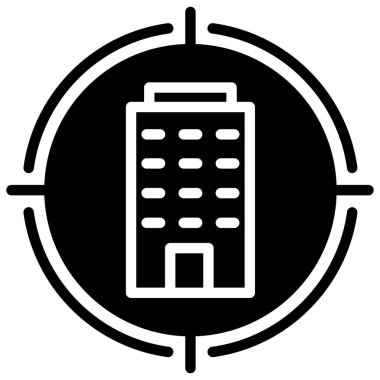 Hastane. Web simgesi basit illüstrasyon