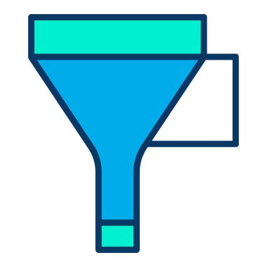 Basit filtre simgesi, vektör illüstrasyonu