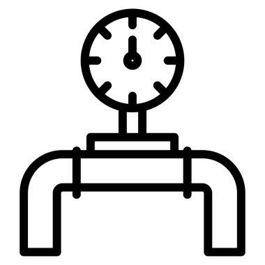 boru minimalist vektör simgesi beyaz üzerinde izole