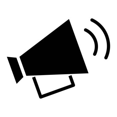  Hoparlör, beyaz arkaplanda basit vektör simgesi