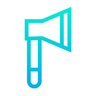 Beyaz arkaplan üzerindeki basit balta vektör resimlemesi