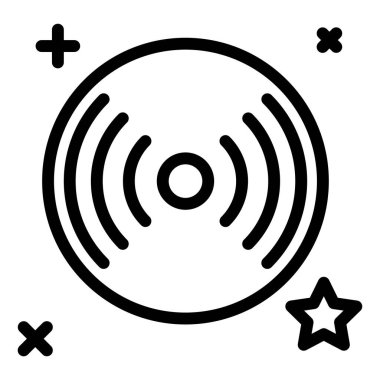 Müzik. Web simgesi basit illüstrasyon