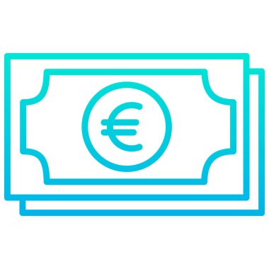 Avro parası. Web simgesi basit tasarım