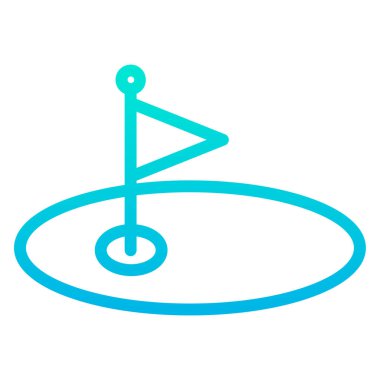 golf ikonu vektör illüstrasyonu